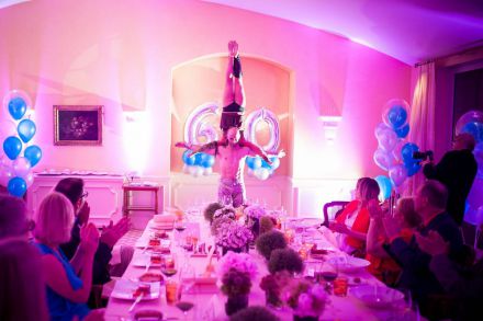 Adult birthday party in the Château St-Martin