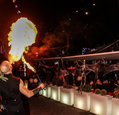 Halloween parade and festivities