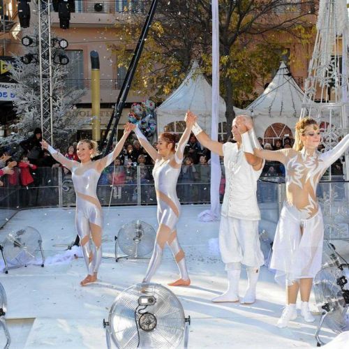 spectacle Symphonie Blanche à Cagnes sur Mer Noel 2015 - Eklabul